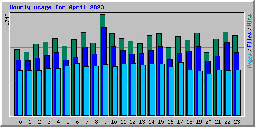 Hourly usage for April 2023