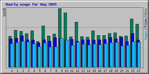 Hourly usage for May 2025
