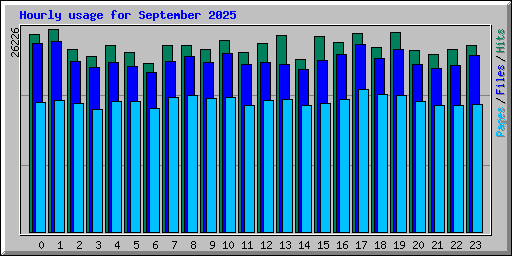 Hourly usage for September 2025