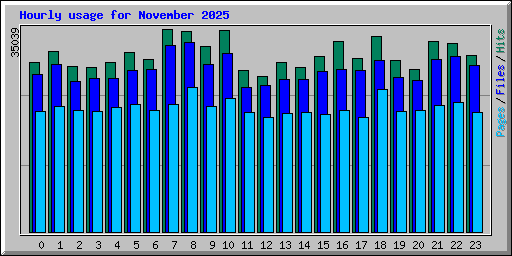 Hourly usage for November 2025