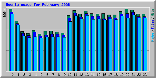 Hourly usage for February 2026