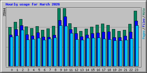 Hourly usage for March 2026